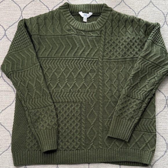 Women Green Cable Knit Sweater - Picture 1 of 1